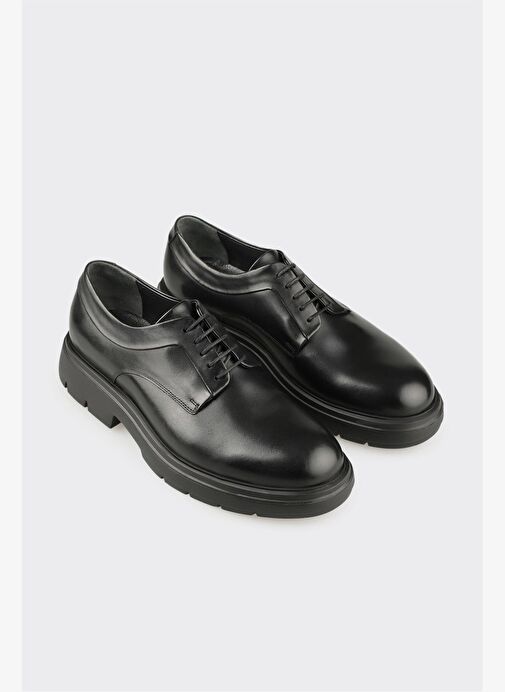 Siyah Deri Erkek Günlük Ayakkbı - Görsel 3