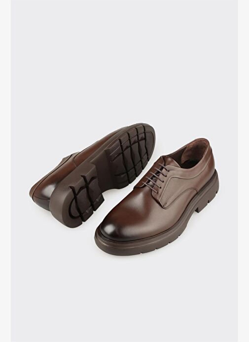 Kahve Deri Erkek Günlük Ayakkbı - Görsel 4