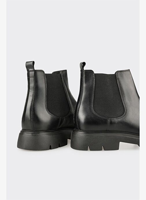 Siyah Deri Erkek Günlük Bot - Görsel 5