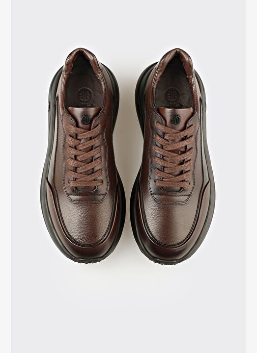 Kahve Deri Erkek Spor Ayakkabı - Görsel 5