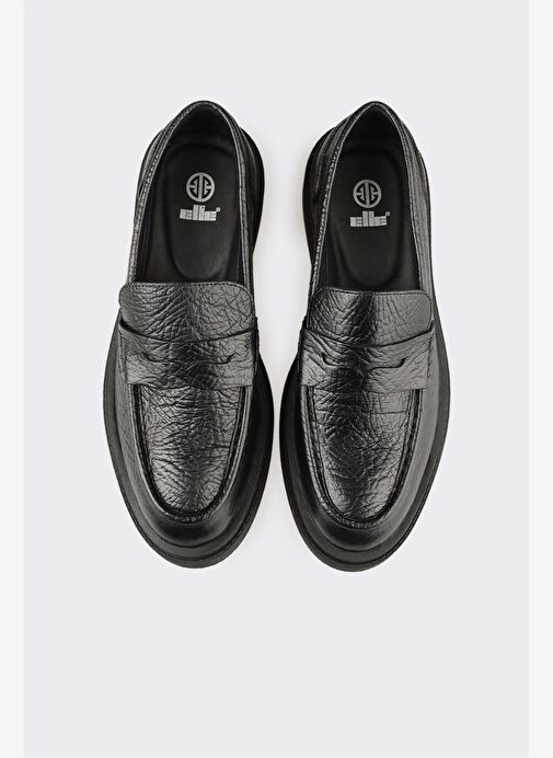 Siyah Deri Erkek Günlük Ayakkabı - Görsel 5