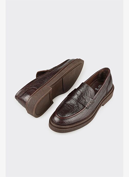 Kahve Deri Erkek Günlük Ayakkabı - Görsel 4