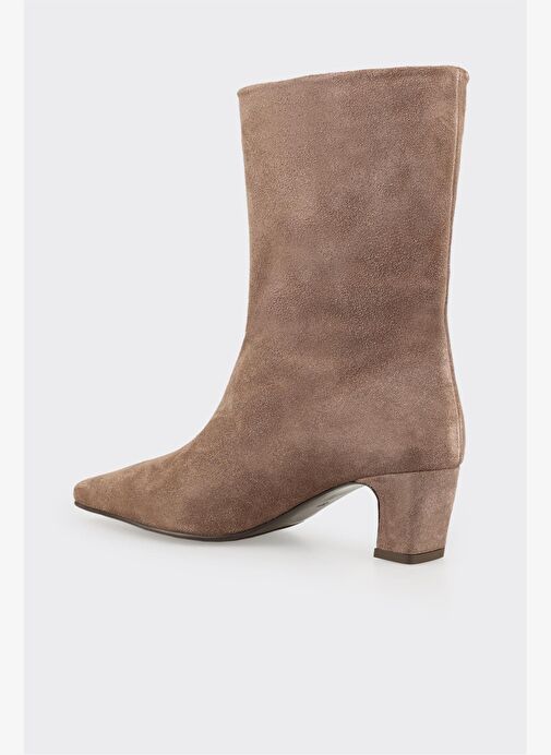 Vizon Deri Kadın Klasik Bot - Görsel 4