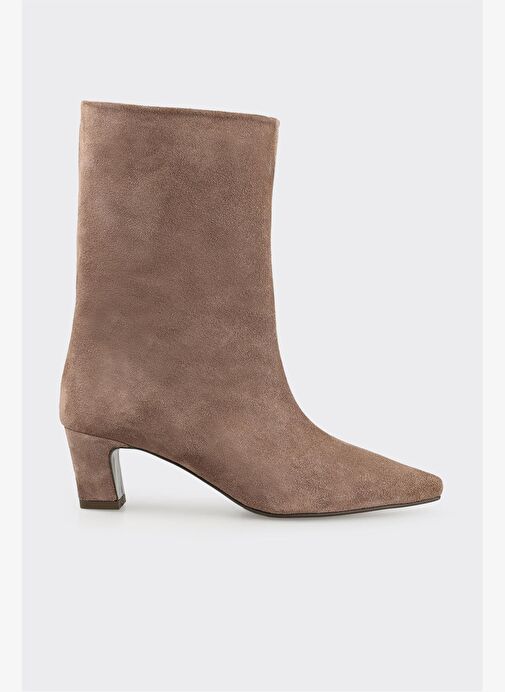 Vizon Deri Kadın Klasik Bot - Görsel 2