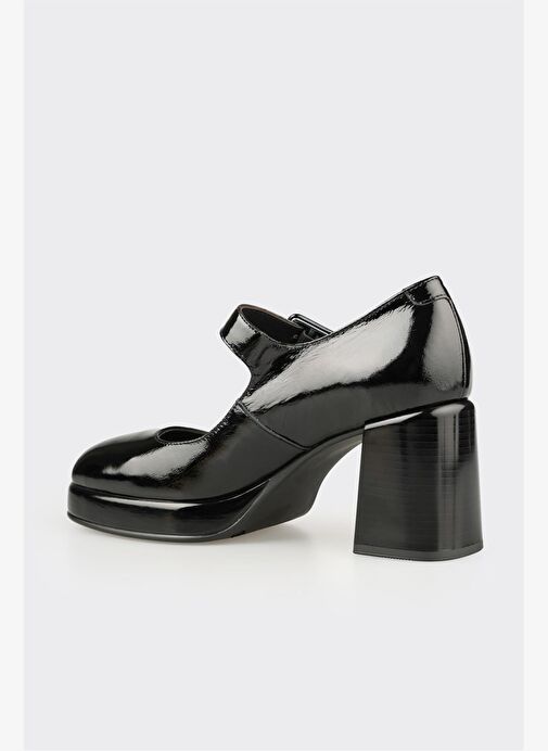 Siyah Deri Kadın Ayakkabı - Görsel 4