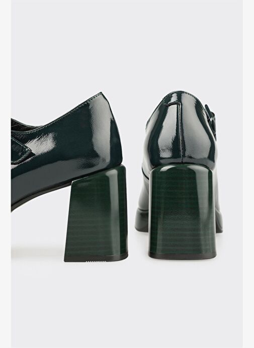 Yeşil Deri Kadın Ayakkabı - Görsel 5