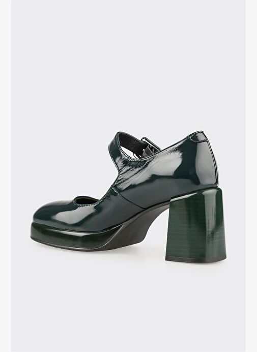 Yeşil Deri Kadın Ayakkabı - Görsel 4