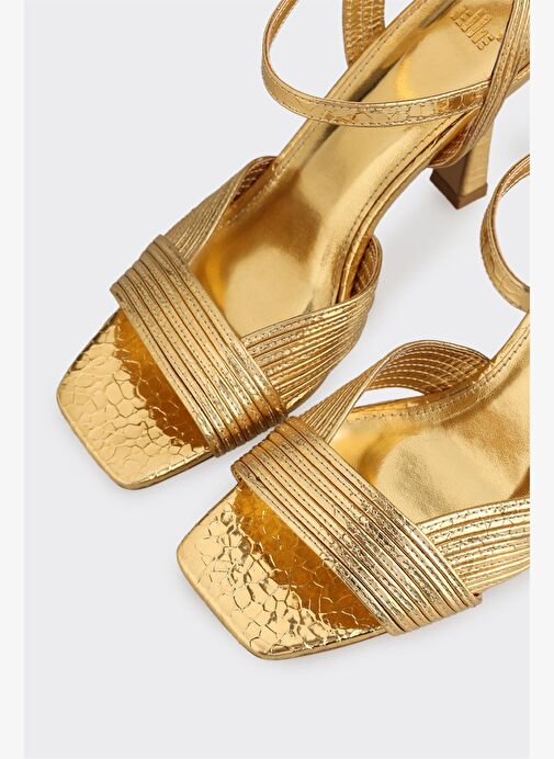 Gold Kadın Topuklu Sandalet - Görsel 5