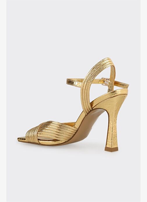 Gold Kadın Topuklu Sandalet - Görsel 4