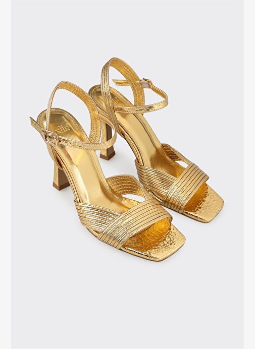 Gold Kadın Topuklu Sandalet - Görsel 3