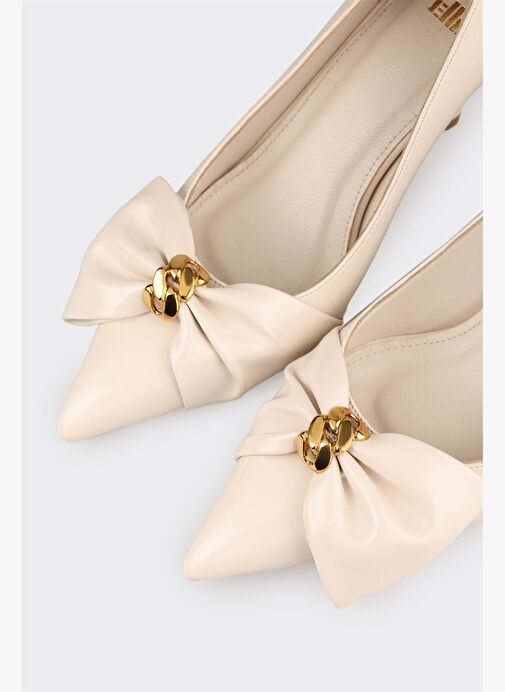 Ekru Kadın Klasik Ayakkabı - Görsel 5