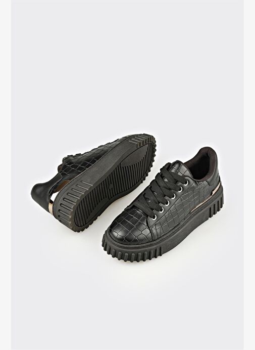 Siyah Kadın Spor Ayakkabı - Görsel 4