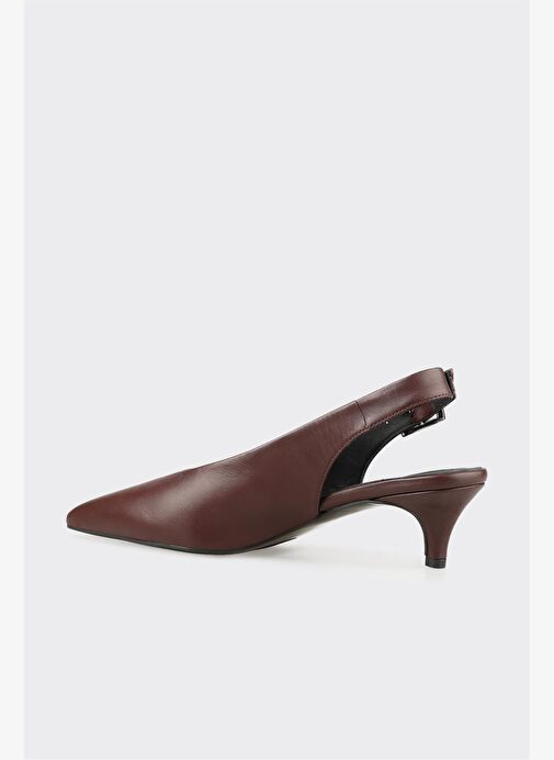 Bordo Deri Kadın Ayakkabı - Görsel 4