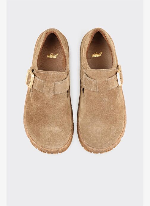 Taba Deri Kadın Günlük Ayakkabı - Görsel 5