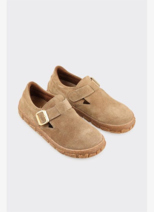 Taba Deri Kadın Günlük Ayakkabı - Görsel 3