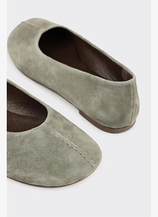 Yeşil Deri Kadın Günlük Ayakkabı - Görsel 6