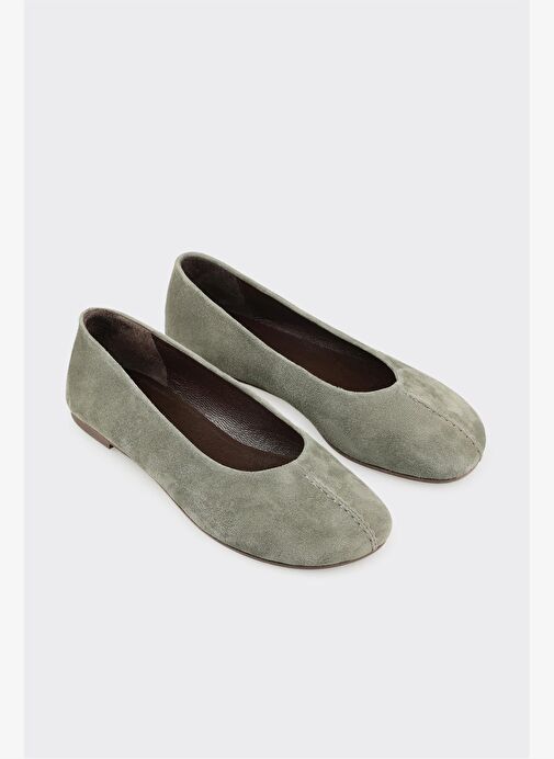 Yeşil Deri Kadın Günlük Ayakkabı - Görsel 3