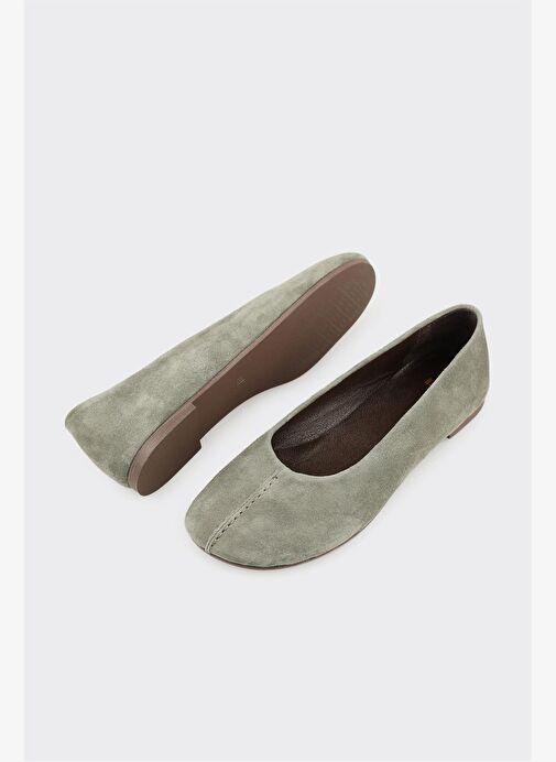 Yeşil Deri Kadın Günlük Ayakkabı - Görsel 4