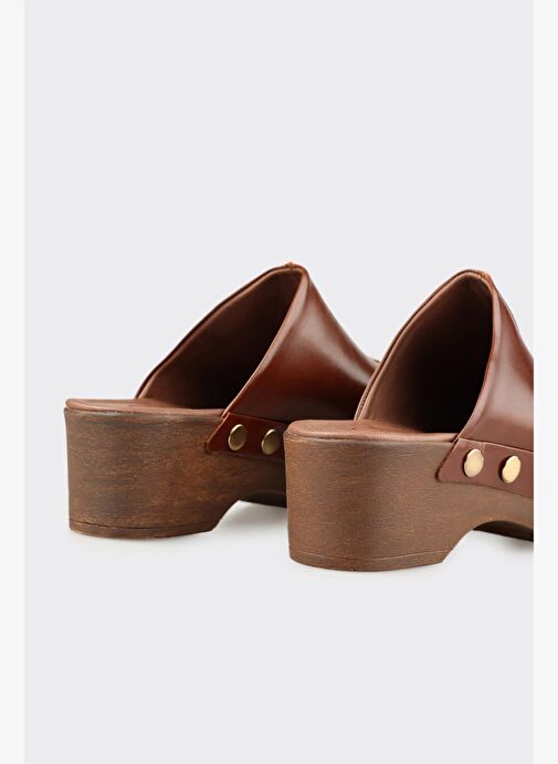 Taba Deri Kadın Terlik - Görsel 5