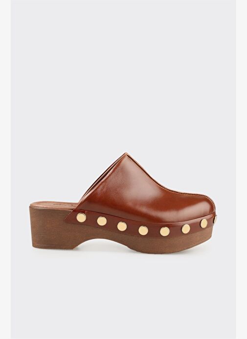 Taba Deri Kadın Terlik - Görsel 2