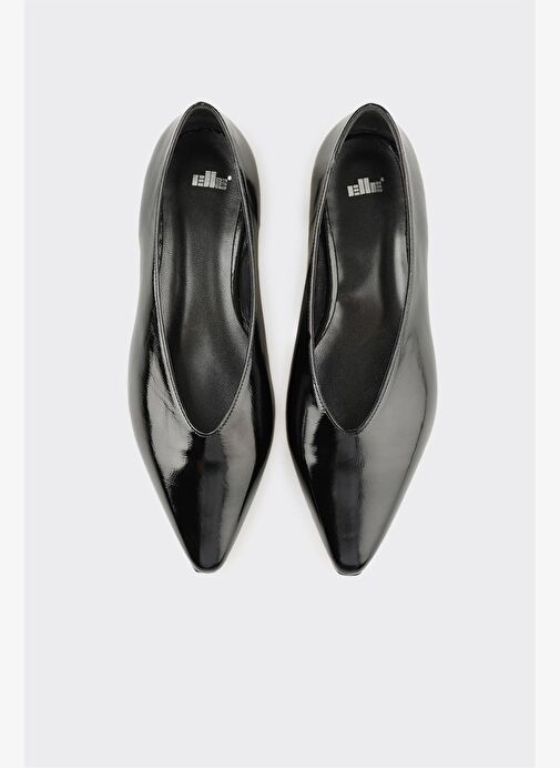 Siyah Deri Kadın Günlük Ayakkabı - Görsel 5