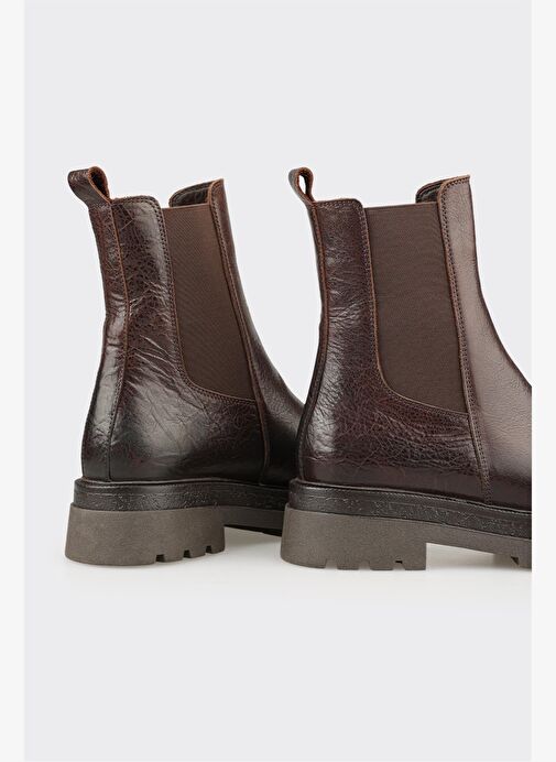 Kahve Deri Kadın Günlük Bot - Görsel 5