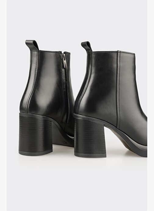 Siyah Deri Kadın Günlük Bot - Görsel 5
