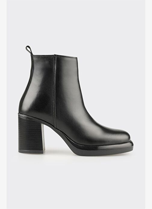 Siyah Deri Kadın Günlük Bot - Görsel 2