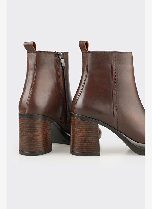 Kahve Deri Kadın Günlük Bot - Görsel 5