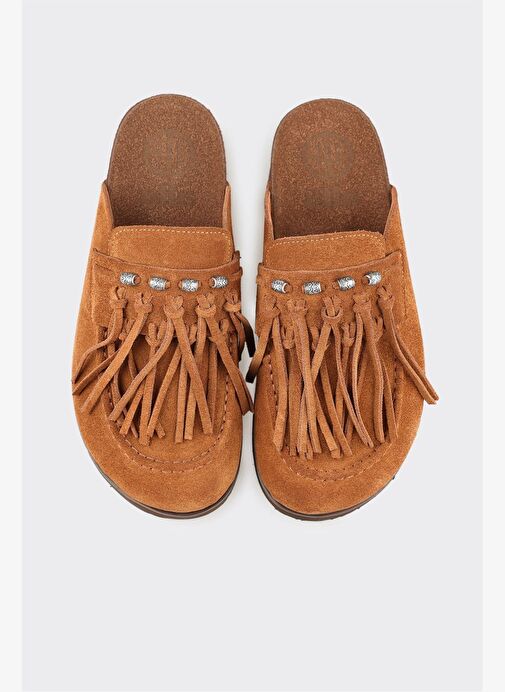 Taba Deri Kadın Terlik - Görsel 5