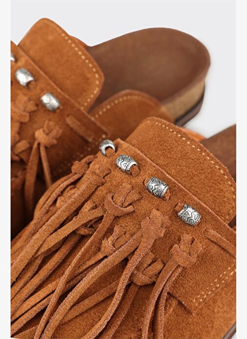 Taba Deri Kadın Terlik - Görsel 6