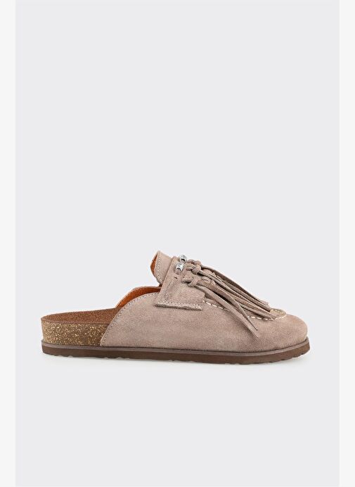 Vizon Deri Kadın Terlik - Görsel 2