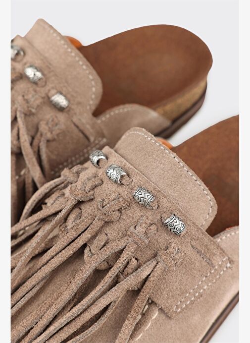 Vizon Deri Kadın Terlik - Görsel 6