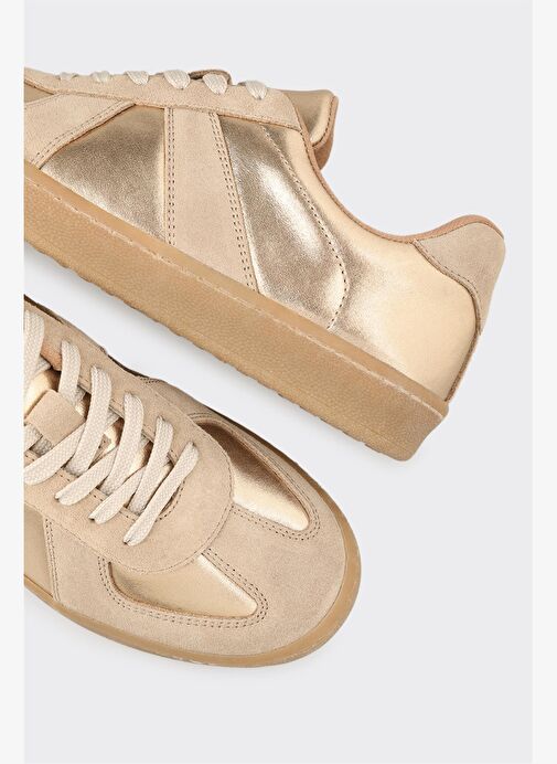 Gold Deri Kadın Spor Ayakkabı - Görsel 6