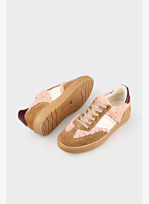 Naturel Deri Kadın Spor Ayakkabı - Görsel 4