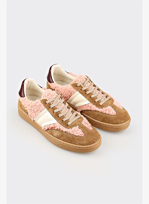 Naturel Deri Kadın Spor Ayakkabı - Görsel 3