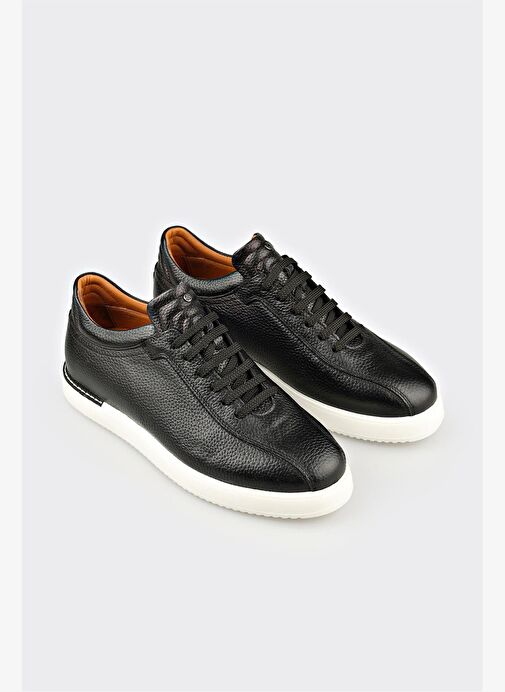 Siyah Deri Erkek Günlük Ayakkabı - Görsel 3