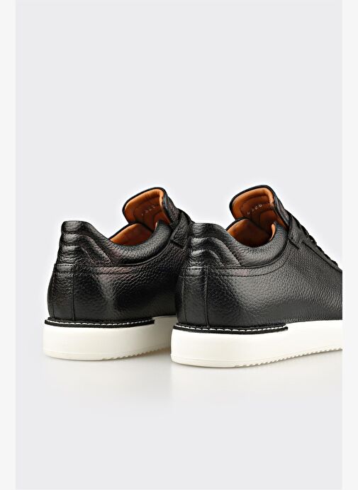 Siyah Deri Erkek Günlük Ayakkabı - Görsel 6