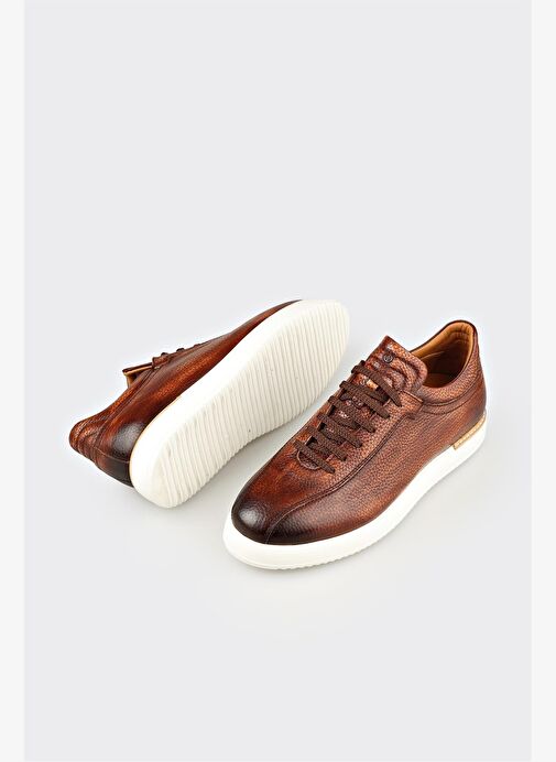 Taba Deri Erkek Günlük Ayakkabı - Görsel 4