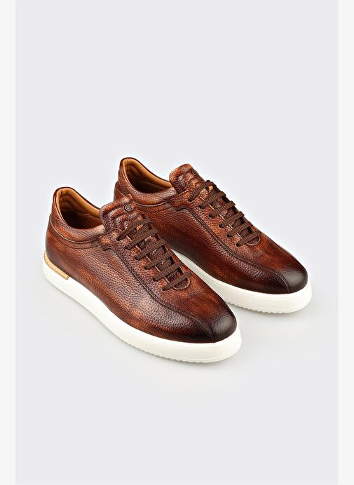 Taba Deri Erkek Günlük Ayakkabı - Görsel 3