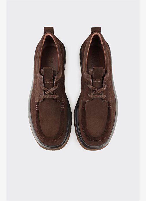 Kahve Deri Erkek Günlük Ayakkabı - Görsel 5