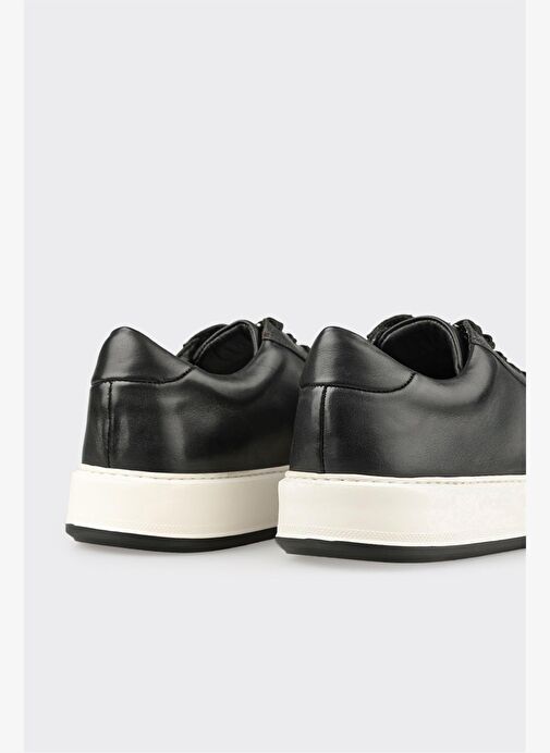 Siyah Deri Erkek Günlük Ayakkabı - Görsel 6