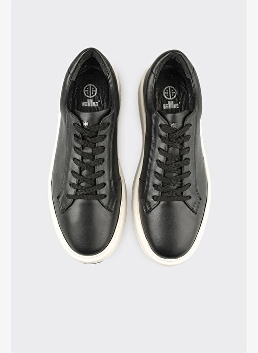 Siyah Deri Erkek Günlük Ayakkabı - Görsel 5