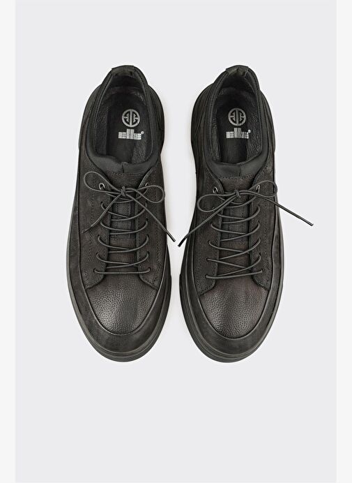 Siyah Deri Erkek Günlük Ayakkabı - Görsel 5