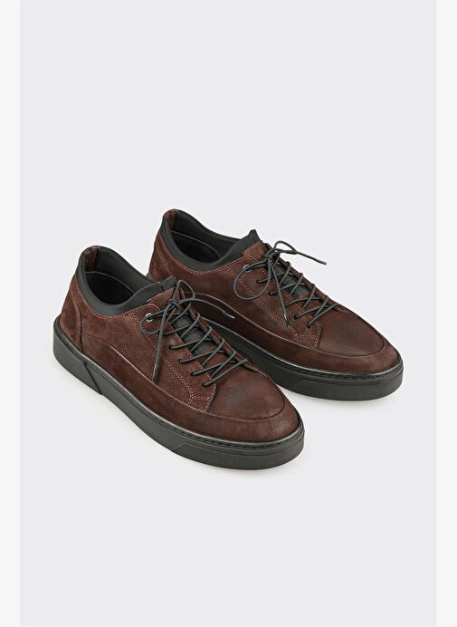 Kahve Deri Erkek Günlük Ayakkabı - Görsel 3