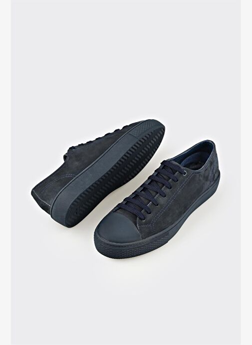 Lacivert Deri Erkek Günlük Ayakkabı - Görsel 4