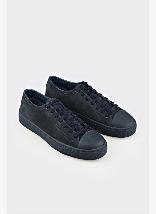 Lacivert Deri Erkek Günlük Ayakkabı - Görsel 3