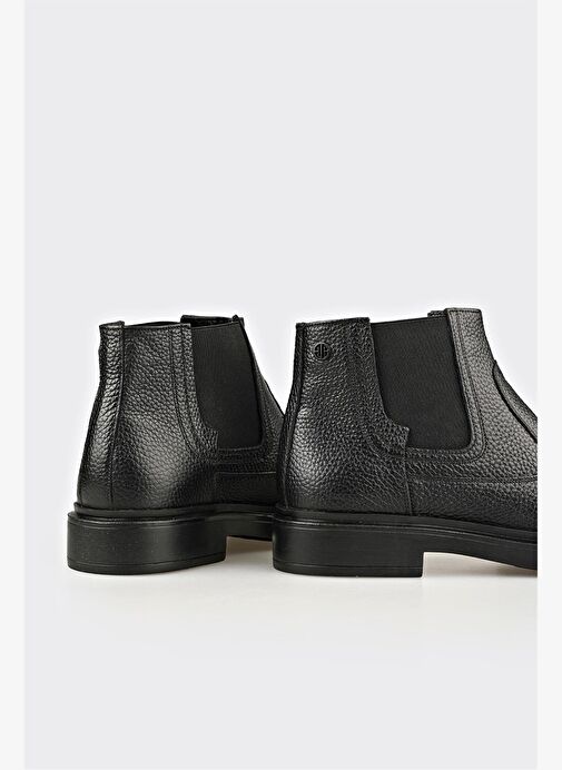 Siyah Deri Erkek Günlük Bot - Görsel 5