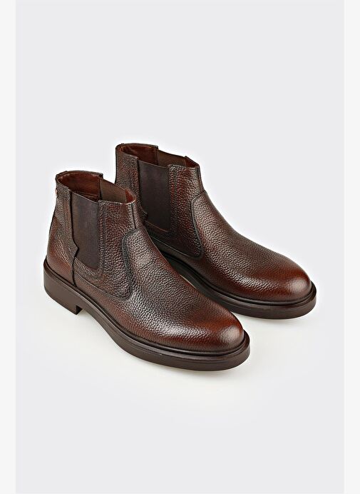 Kahve Deri Erkek Günlük Bot - Görsel 3