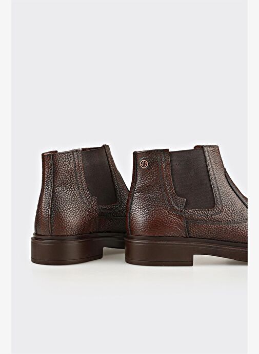 Kahve Deri Erkek Günlük Bot - Görsel 5